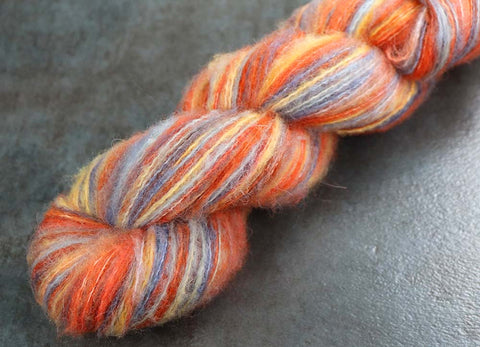 AURORA ICE BAR: Baby Alpaca, Merino, Cotton - Hand dyed variegated fluffy fingering yarn