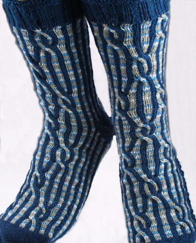 KNITTING PATTERN for Diamonds in the Rough Socks - Charted Colorwork Sock pattern - digital download