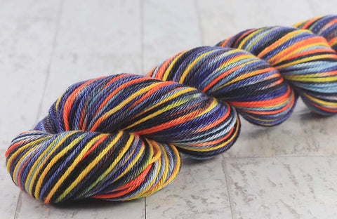 PURPLE: Pima Cotton - DK Weight - Variegated Hand dyed yarn