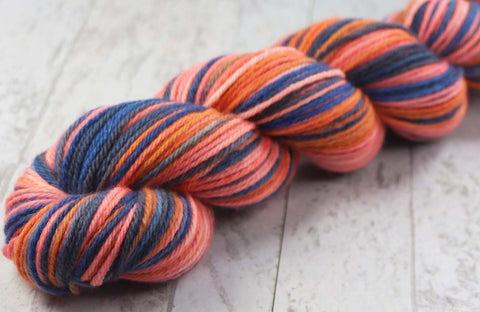 STARGAZING AT CHARLIE DOME: Merino/Silk - Worsted weight - Hand dyed Variegated Yarn