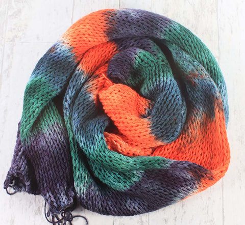 TEQUILA SUNRISE: Pima Cotton - Variegated Hand dyed sock yarn
