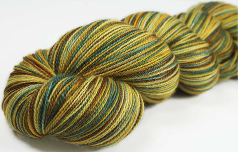 MANGO SORBET: Superwash Merino-Silk-Stellina Sparkle Lace yarn - Hand-dyed Tonal Tropical fruit yarn