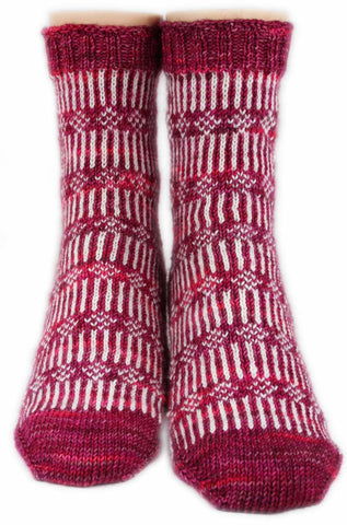 KNITTING PATTERN for Flag Socks: USA -  Charted Colorwork Sock pattern - digital download