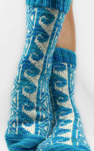 KNITTING PATTERN for Yin Yang Socks -  Charted Colorwork Sock pattern - digital download