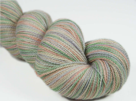 PORTOFINO Pastel: SW Merino Silk Stellina Sparkle - Hand dyed variegated lace yarn