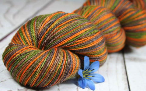 SAN CLEMENTE SUNSET: Superfine Merino-Silk - Hand dyed Lace Weight Yarn - California Sunset colors