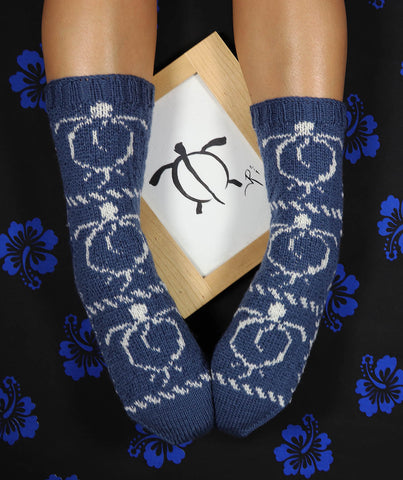 KNITTING PATTERN for Hawaiian Kapa Socks -  Charted Colorwork Sock pattern - digital download