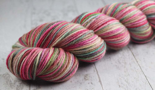 PRETTY IN PINK AT PAIA: Fine Organic Merino - Hand dyed variegated worsted weight yarn