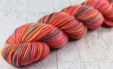 SPRINGTIME BLOOMS: SW Merino-Nylon - Sport weight - Hand-dyed Variegated yarn