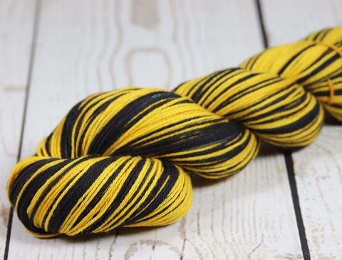MIDNIGHT: Pima Cotton - Fingering Weight - Variegated Hand dyed yarn