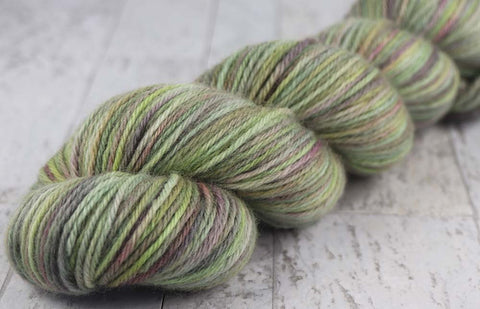 SATURATED SPRING: Polwarth / Silk - DK weight - Hand dyed Variegated yarn