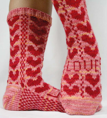 KNITTING PATTERN for Crazy Crazy Eights Socks - Charted Colorwork Sock pattern - digital download