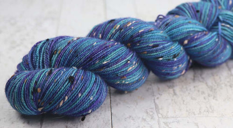 ABOVE THE EDGE: SW Merino/Cashmere/Nylon - Hand dyed Variegated sock yarn