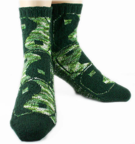 KNITTING PATTERN for West Maui Mountain Socks - Charted Sock pattern digital download