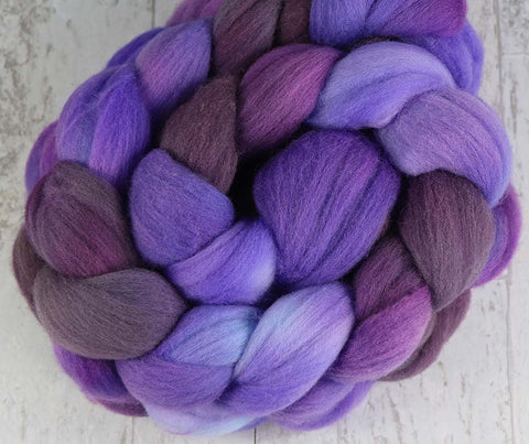 AURORA ICE BAR: Rambouillet / Merino / Bright Nylon roving - 5.0 oz - Hand dyed spinning wool