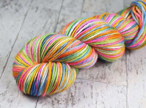 SUCCULENT PANEL: SW Merino / Cashmere / Nylon OOAK - Hand dyed Variegated sock yarn
