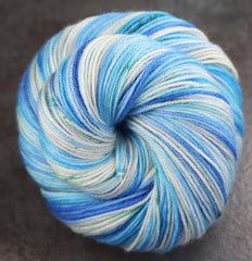 ABOVE THE EDGE: SW Merino/Cashmere/Nylon - Hand dyed Variegated sock yarn