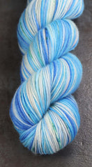 ABOVE THE EDGE: SW Merino/Cashmere/Nylon - Hand dyed Variegated sock yarn