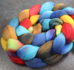 BEACH DAY: Merino / Tencel  - Hand dyed roving - 4oz