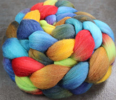 BEACH DAY: Merino / Tencel  - Hand dyed roving - 4oz
