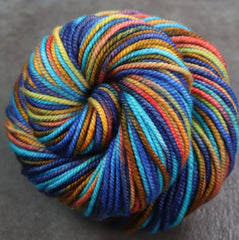 BEACH DAY: SW Merino - Hand dyed variegated bulky weight yarn