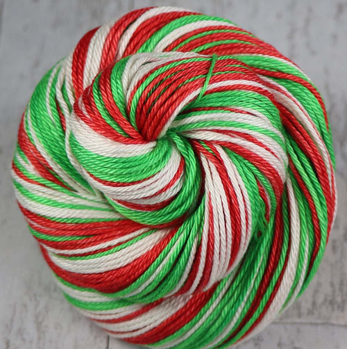 BRIGHT CHRISTMAS: Self-Striping Pima Cotton - DK Weight - Hand dyed yarn