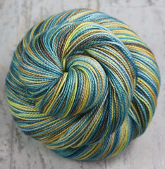 BUSAN BEAUTY: SW Merino Wool-Silk- Hand dyed Variegated sock yarn