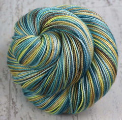 BUSAN BEAUTY: SW Merino Wool-Silk- Hand dyed Variegated sock yarn