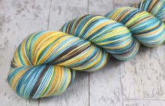 BUSAN BEAUTY: SW Merino/Cashmere/Nylon - Hand dyed Variegated sock yarn