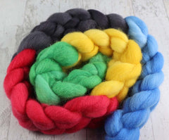 THE BEST OF THE BEST: Kent Romney roving - 5.0 oz - Hand dyed spinning wool