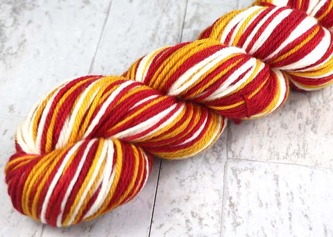 VINTAGE CHRISTMAS: SW Merino Lurex Sparkle - Hand dyed Variegated sock yarn