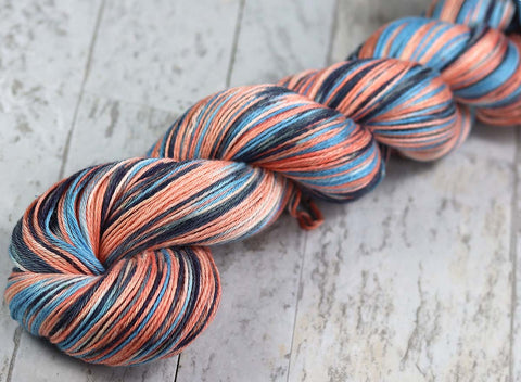 ABOVE THE EDGE: SW Merino/Nylon - Worsted Weight Hand dyed Variegated Yarn