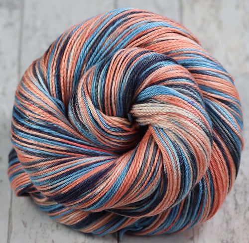 SITKA AT DUSK: Pima Cotton - Variegated Hand dyed sock yarn