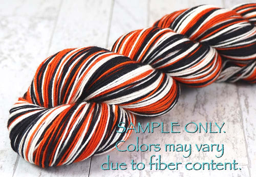 Black Orange: Self Striping Yarn - Dyed to Order - Sports Team / Baltimore, Cincinnati, San Francisco