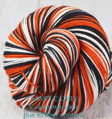 Black Orange: Self Striping Yarn - Dyed to Order - Sports Team / Baltimore, Cincinnati, San Francisco