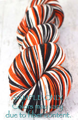 Black Orange: Self Striping Yarn - Dyed to Order - Sports Team / Baltimore, Cincinnati, San Francisco