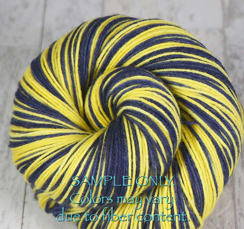 Blue Maize: Self Striping Merino Sock Yarn - Sports Team Colors / Michigan - Hand Dyed to Order