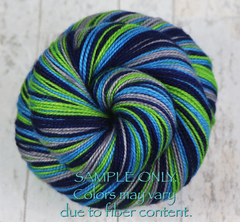 Midnight Blue Gray Green: Self Striping Yarn - Dyed to Order - Sports Team / Minnesota