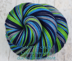 Midnight Blue Gray Green: Self Striping Yarn - Dyed to Order - Sports Team / Minnesota