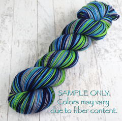 Midnight Blue Gray Green: Self Striping Yarn - Dyed to Order - Sports Team / Minnesota