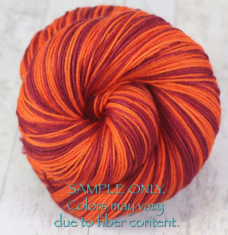 Black Orange: Self Striping Yarn - Dyed to Order - Sports Team / Baltimore, Cincinnati, San Francisco