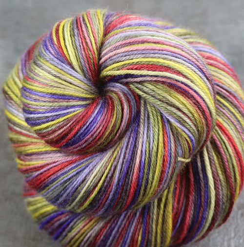 GEMSTONES: SW Merino/Cashmere/Nylon - Hand dyed Variegated sock yarn