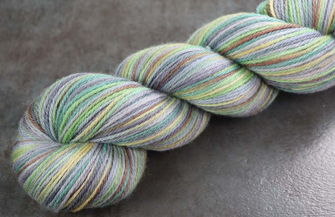 STARGAZING AT CHARLIE DOME: Baby Alpaca, Merino, Cotton - Hand dyed variegated fluffy fingering yarn