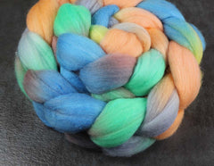 LAST SUNSET AT TURTLE BAY 2: Merino-Silk Roving - 2.0 oz - Hand dyed wool roving