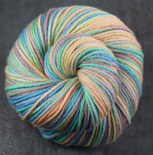 LAST SUNSET AT TURTLE BAY 2: Fine Organic Merino - Hand dyed Variegated Worsted yarn