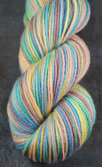 LAST SUNSET AT TURTLE BAY 2: Fine Organic Merino - Hand dyed Variegated Worsted yarn