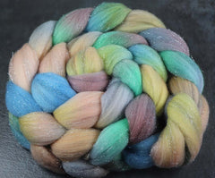 LAST SUNSET AT TURTLE BAY 2: Shaniko Sparkle roving - 4.0 oz - Hand dyed spinning wool