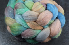 LAST SUNSET AT TURTLE BAY 2: Shaniko Sparkle roving - 4.0 oz - Hand dyed spinning wool