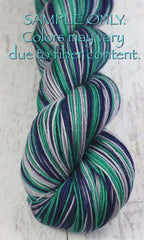 Blue Teal Gray: Self Striping Yarn - Dyed to Order - Sports Team / Seattle