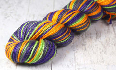 MONSTER MASH 2: SW Merino - Hand dyed self-stripe bulky weight yarn - Halloween